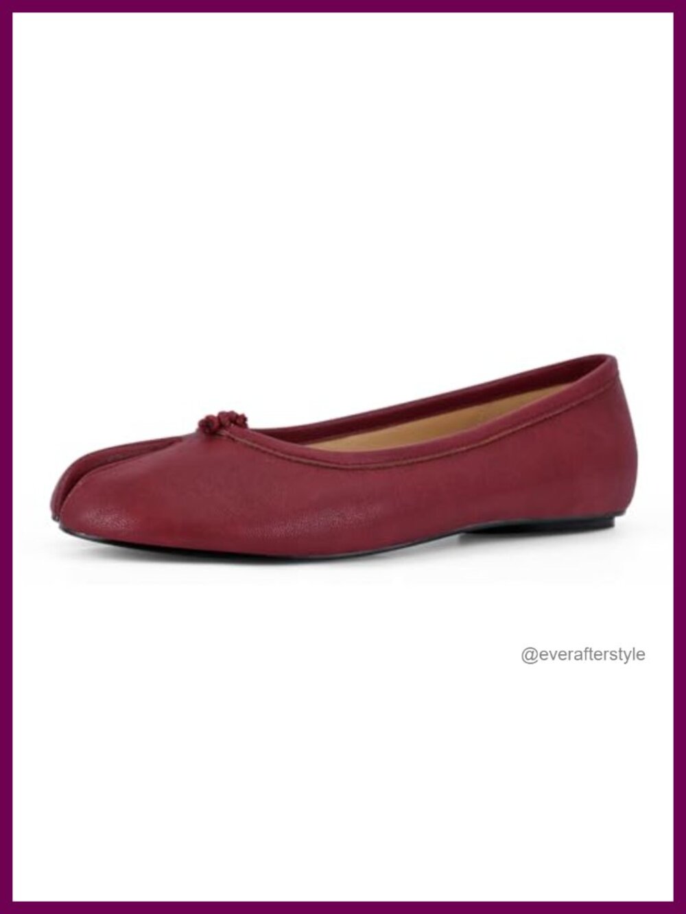 Split Toe Ballet Flats Comfort Slip-On Work Shoes